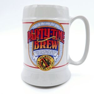 HALLMARK | vintage 1986 "Party Time Brew" No Bull Brewing Co. beer mug stein